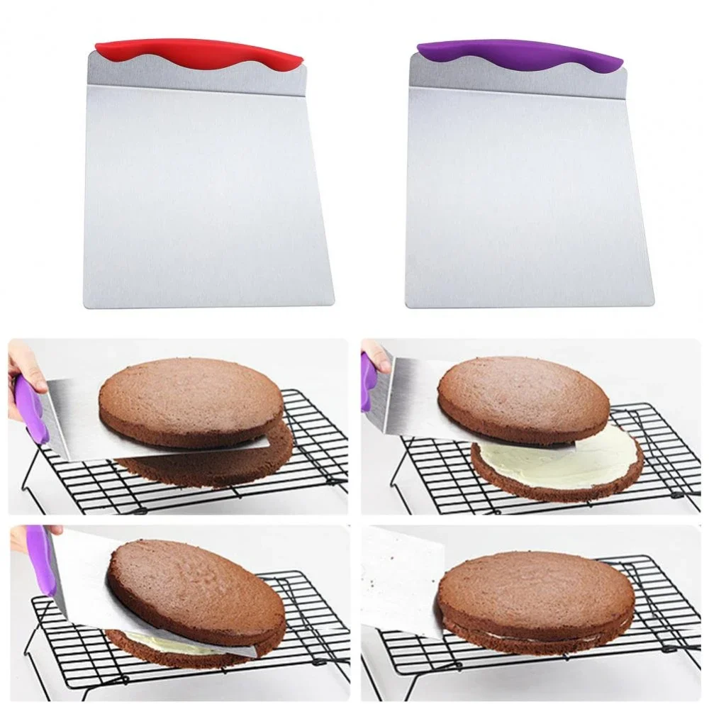 사각형 원형 케이크 리프터, 뒤집개 플라스틱 피자 리프터, 리프팅 뒤집개, 페이스트리 도구 액세서리, 8 인치 