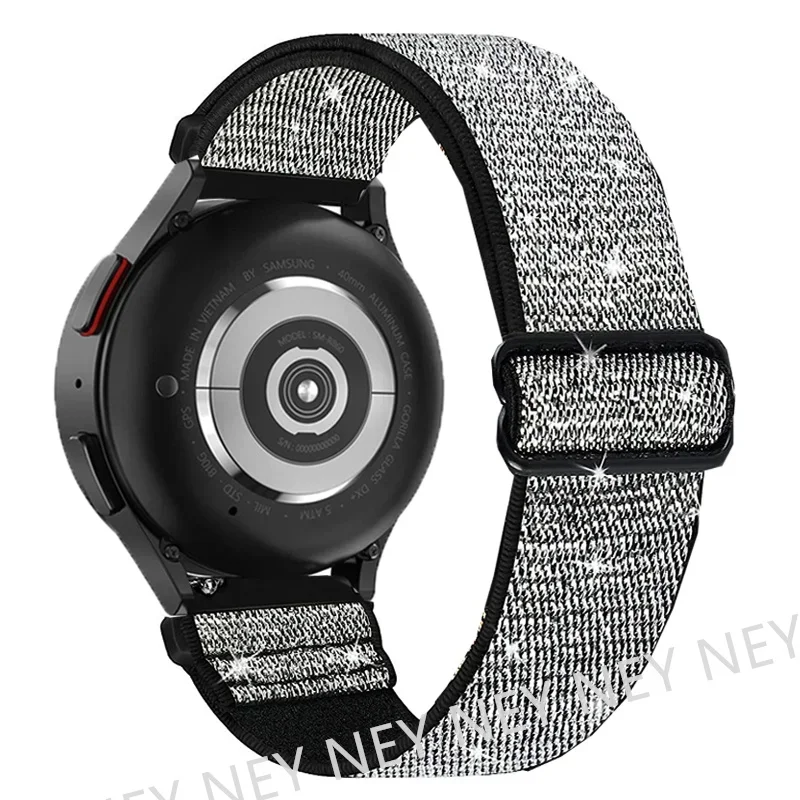 Bohemian Elastic Shiny Watch Strap, 20mm/22mm Bracelet Band