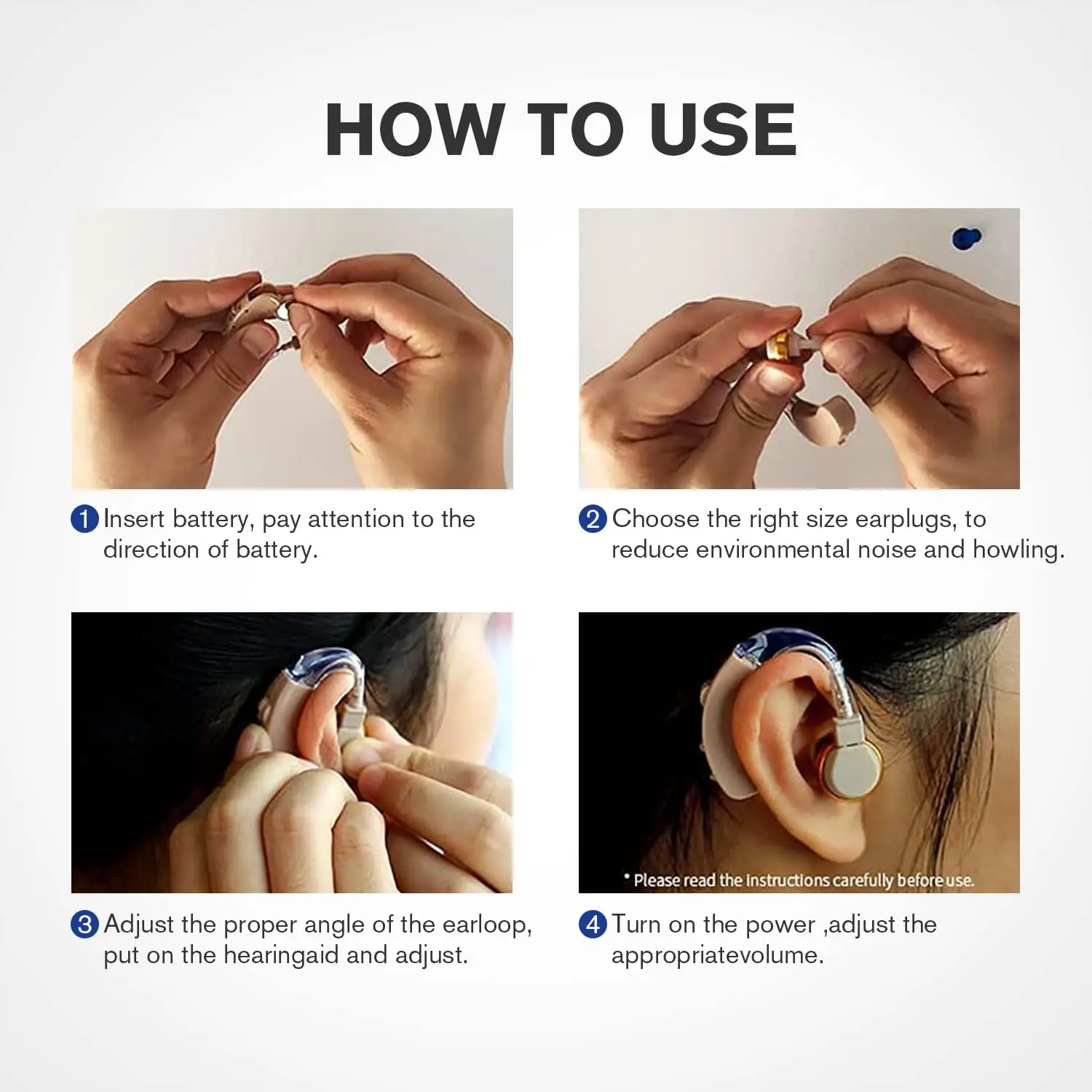 Elderly  BTE Hearing Aid Amplifier With Adjustable Pitch Personal Ear Care Tools of High Quality 6