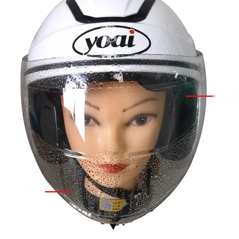 Capacete de segurança para motocicleta elétrica de alta definição com lente antiembaçante, película à prova de chuva, adesivo à prova d'água, universal_voghion.com