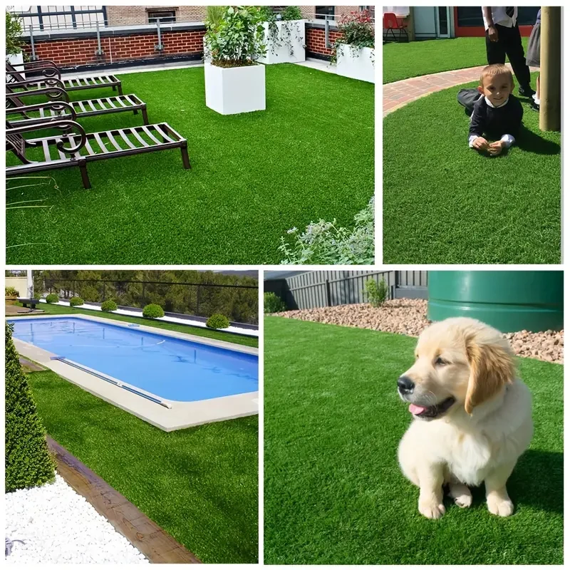 1pc Premium Artificial Grass Turf-Ultra-Realistic Pet Play Area-Durable for Outdoor/Indoor Low-Maintenance Green Carpet