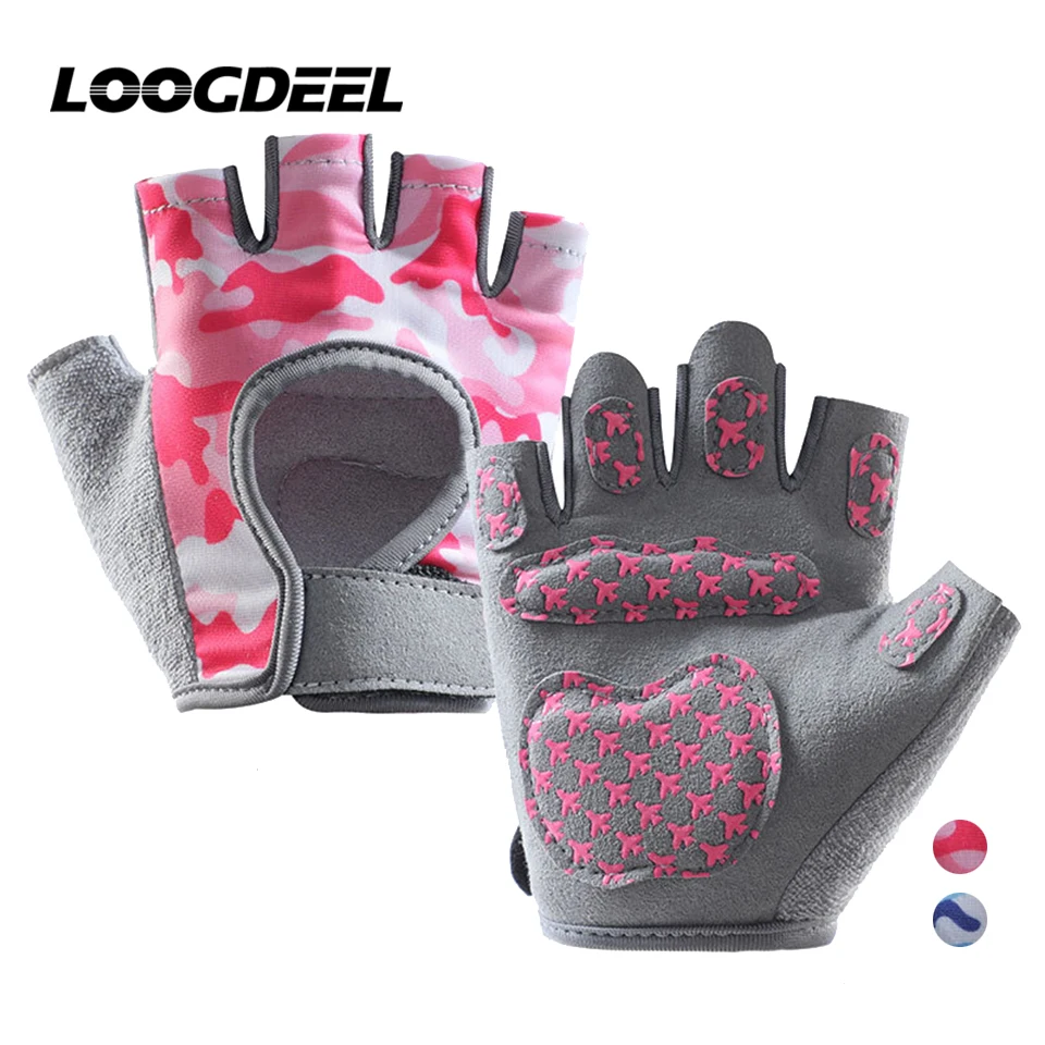 LOOGDEELChildrenCyclingGlovesSweatabsorbingBreathableAntiskid