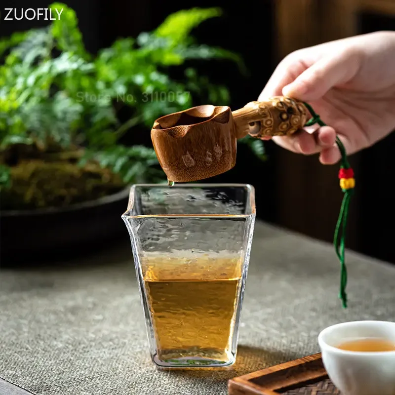 Bamboo Rattan Tea Infusers Tea Ceremony Utensils Long Handle Strainers Funnel Accessories Table Decor Teaware Kitchen Tool