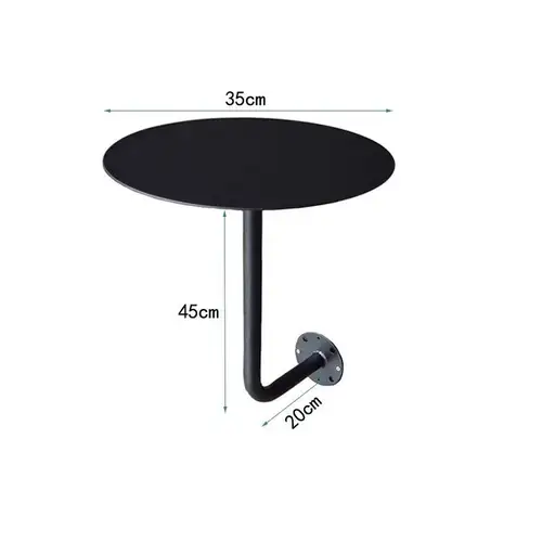 Wall-Mounted Small Round Table for Cafe Milk Tea Shop Corner Booth Space-Saving Bistro Counter Dessert Bar Wall Installation - Image 6
