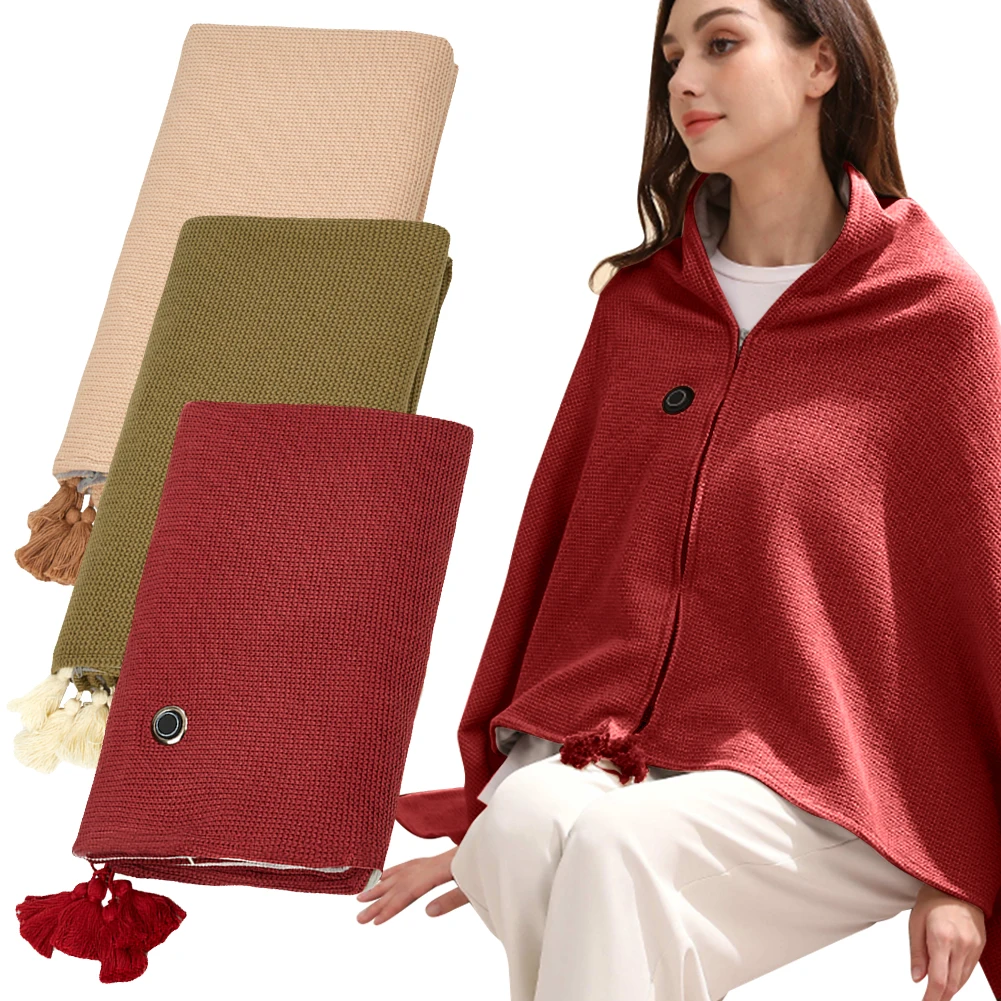 Wearable USB Electric Heated Blanket Shawl