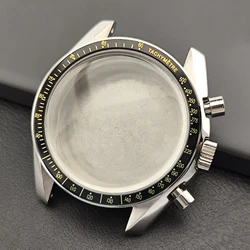 Premium Stainless Steel Moon Back Cover Watch Case - 39.7mm with 20mm Strap Compatibility for Footprint pattern (NO.10)