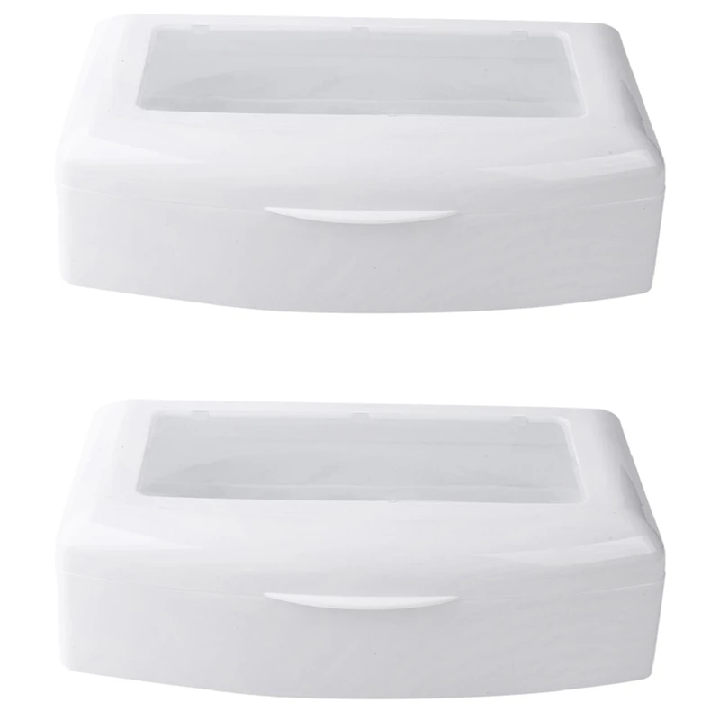 

2X Nail Sterilizer Tray Disinfection Pedicure Manicure Box Nails Art Boxes