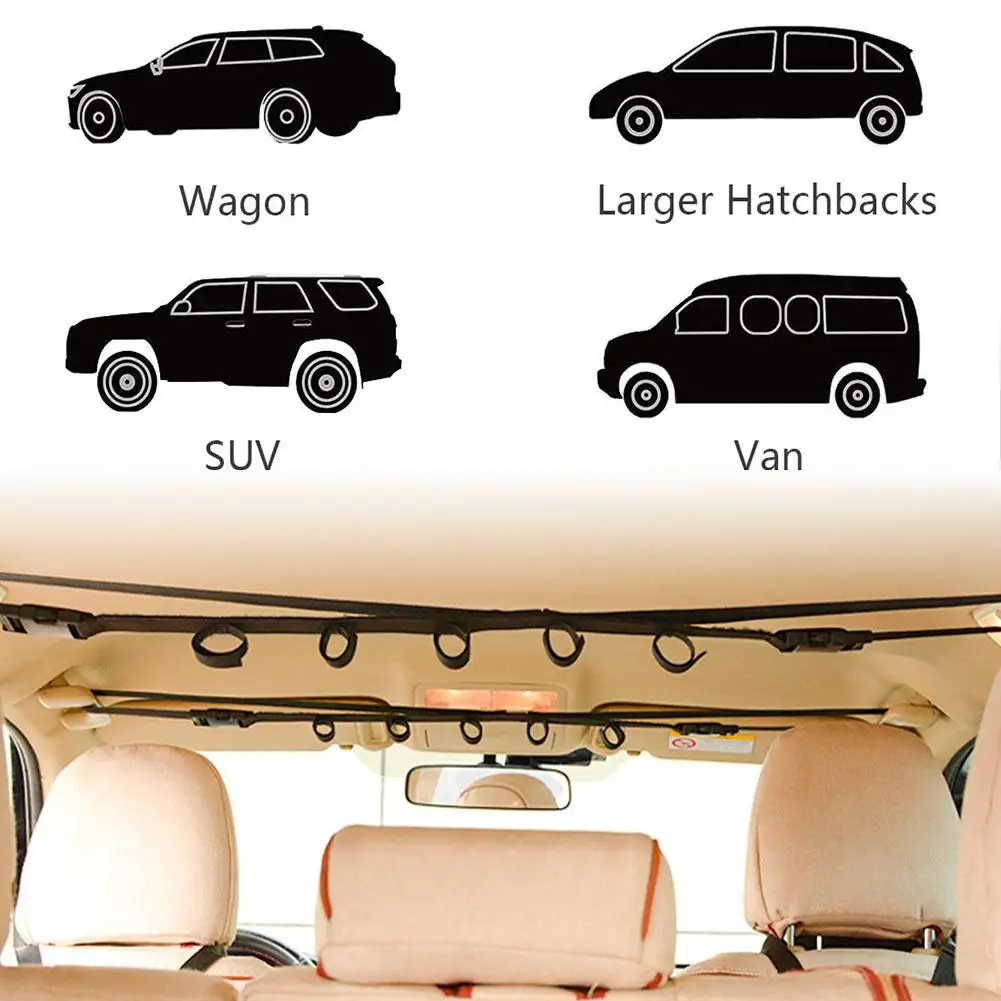 Fishing Rod Holder Car Mounted Storage Rack Fishing Rod Gear Holder Vehicle Fishing Rod Rack Holder Strap Storage Car Rest Belt Carrier SUV