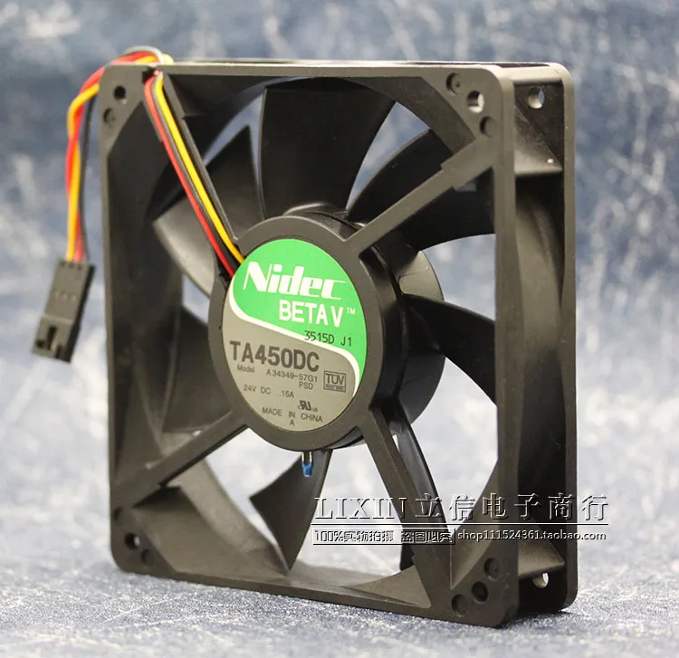 

Nidec A34349-57G1 DC 24V 0.15A 120x120x25mm 3-Wire Server Cooling Fan