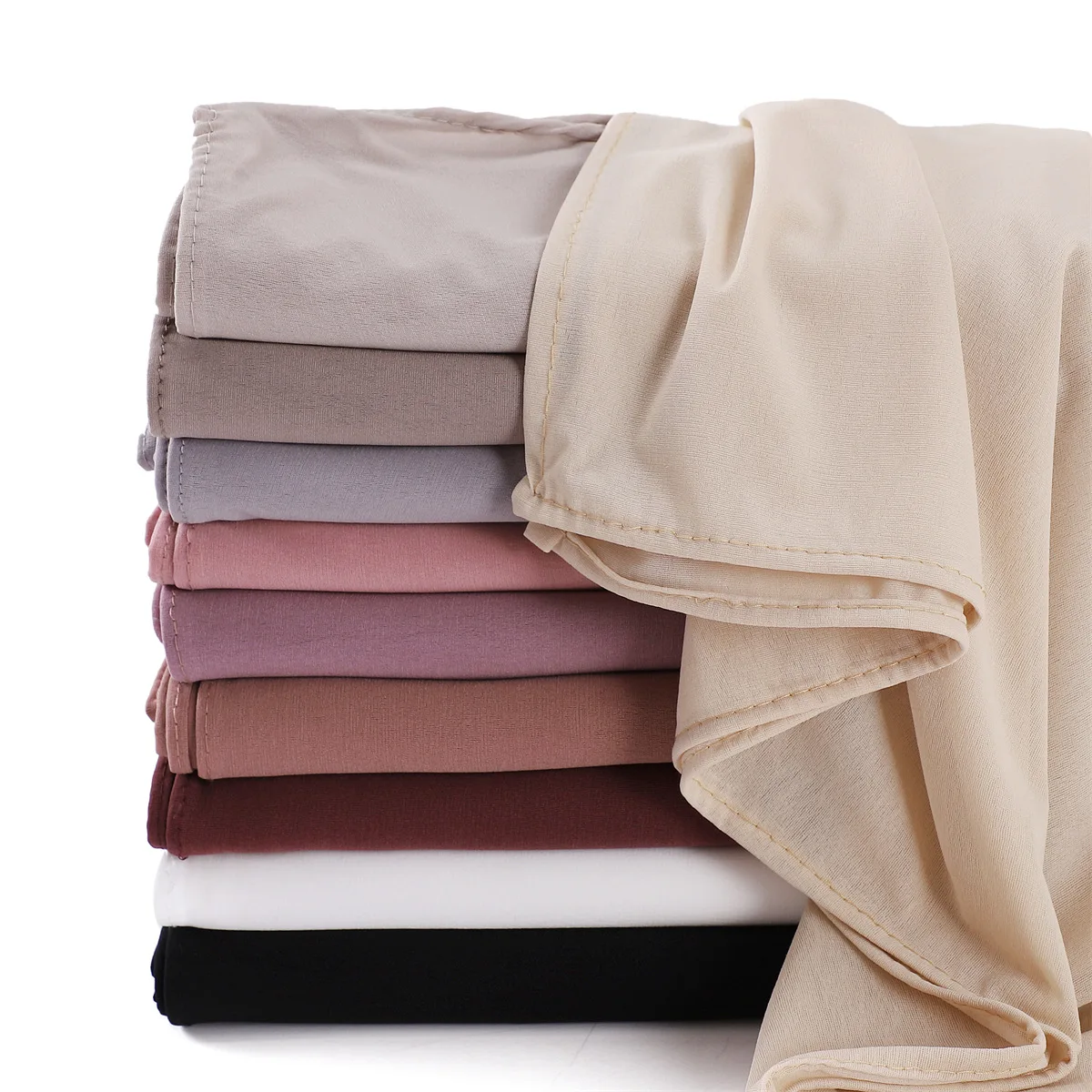 Polyester Jersey Hijab Scarf Long Muslim Shawl Plain Soft Turban Tie Head Wrap For Women Headband Headscarf Foulard 170*70cm muslim headwear head scarf hijab headscarf hijab hats shawl scarf female head wraps