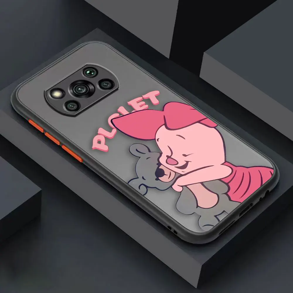 thumbnail image 1 of Funda mate para Xiaomi POCO X4 X3 X2 M4 M3 M2 F4 F3 GT F2 C40 CC9 PRO 4G 5G A3 MIX4 CIVI Funda Shell lindo Pink Piglet Anime, 1 of 5