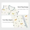 INSULAR Baby Sleeping Bag Summer Thin Baby Sleepsack Kids Sleepwear Anti-Kick Pajamas Skin-friendly Printed Pure Cotton 3-18 M 3