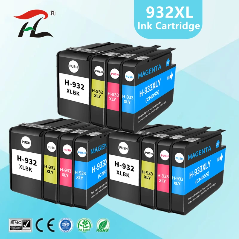 

Чернильный картридж 12PK 932XL 933XL для принтера HP 932XL HP 933XL HP 932XL 932 для hp Office jet 6100 6600 6700 7110 7610 7612