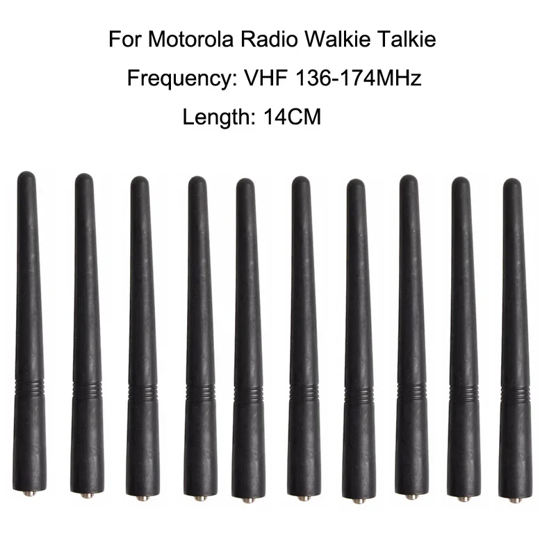 Lot 10pcs VHF 136-174MHz Whip Antenna 14cm for Motorola GP68 EP450 CP140 CP040 GP328 GP340 GP360 GP380 GP388 GP680 PRO5150 Radio