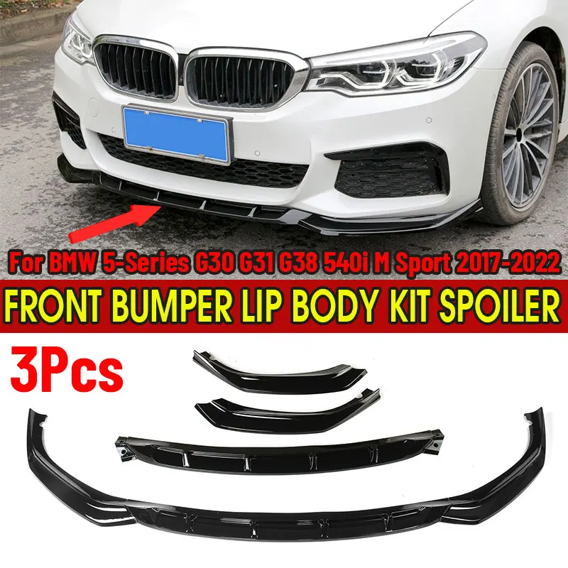 

High Quality G30 Car Front Bumper Lip Splitter Spolier Body Kit Winglet Aprons Guard Covers For BMW G30 G31 M Sport 2017-2020