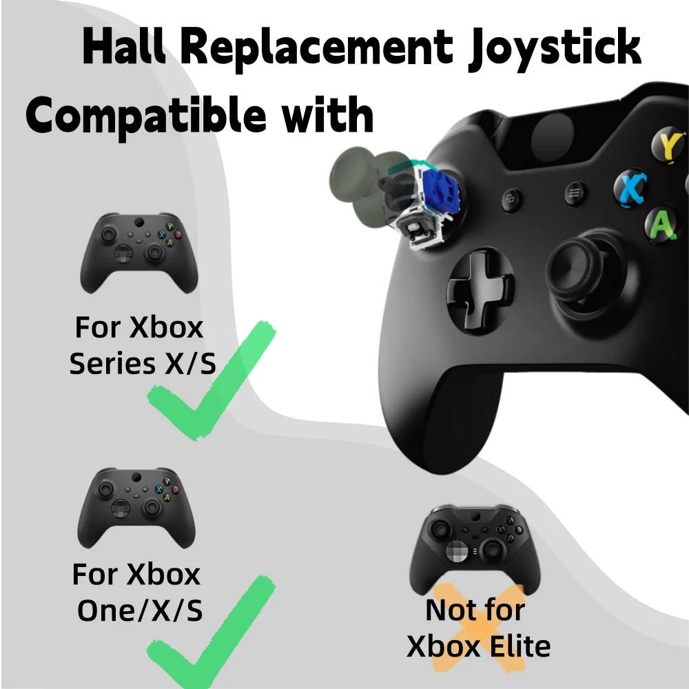 2-10pcs Hall/TMR Electromagnetic Joystick New Anti-Drift Joystick for Xbox One Xbox Series XSS XSX Hall Effect Magnetic Joystick