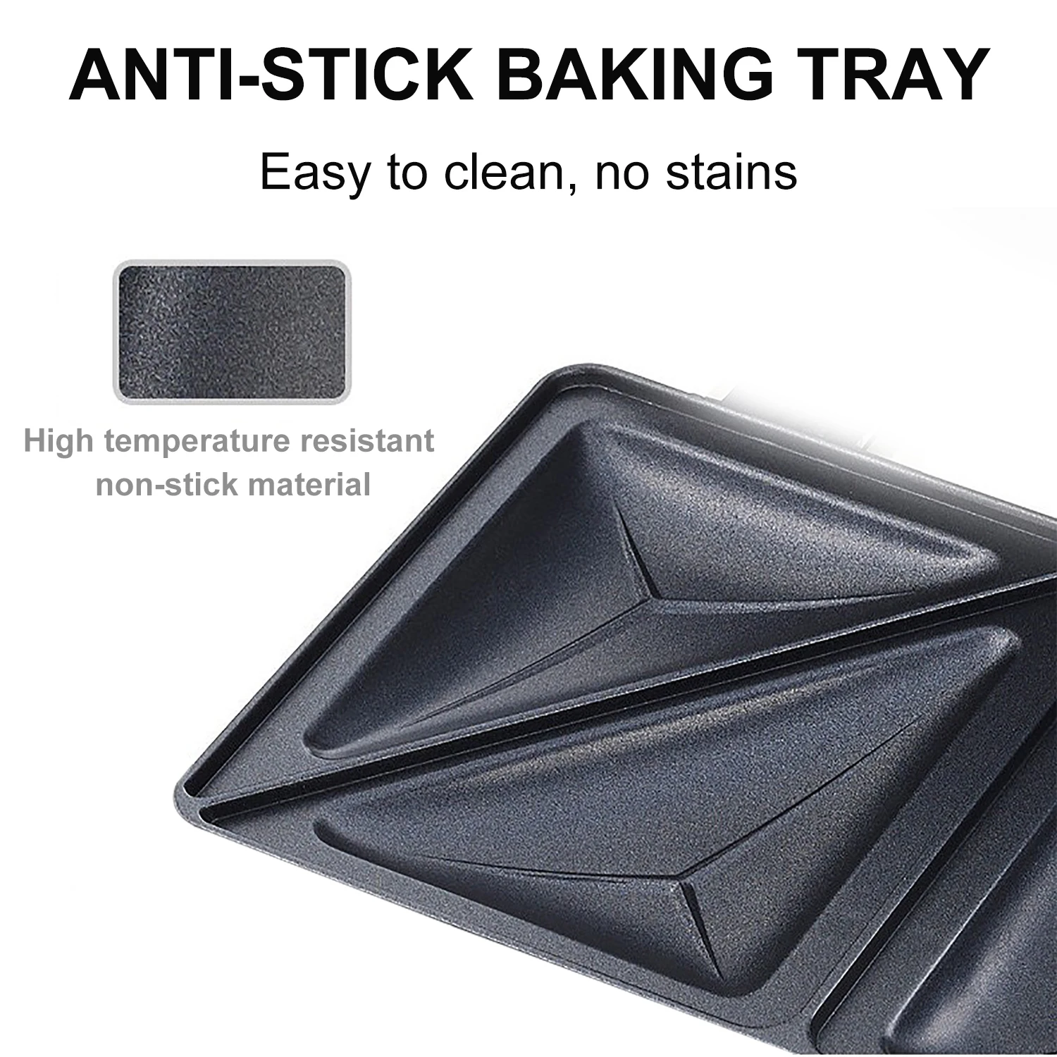 Electric Triangle Sandwich Maker Grill Plate Cooking Kitchen Appliances Breakfast Waffles Machine Non-stick Iron Pan Sonifer