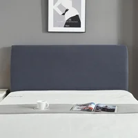 Couvre-tête de lit gris élastique épais, tout compris, teint uni, polaire pour la maison, solide, dos Long, Textiles de maison 1