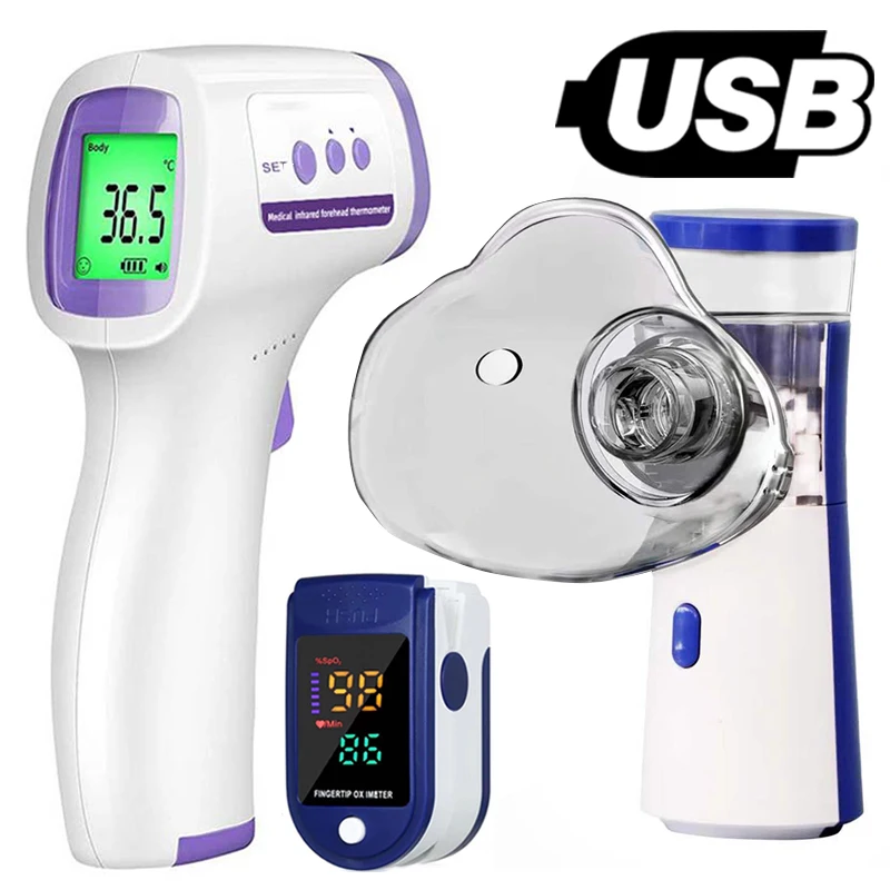 Handheld Inhale Nebulizer Mesh Atomizer Inhaler Nebuliser Inhalator For Adult Kids Nebulizador Oximeter Ear Thermometer Health mesh nebulizer medical nebulizer asthma inhaler spacer