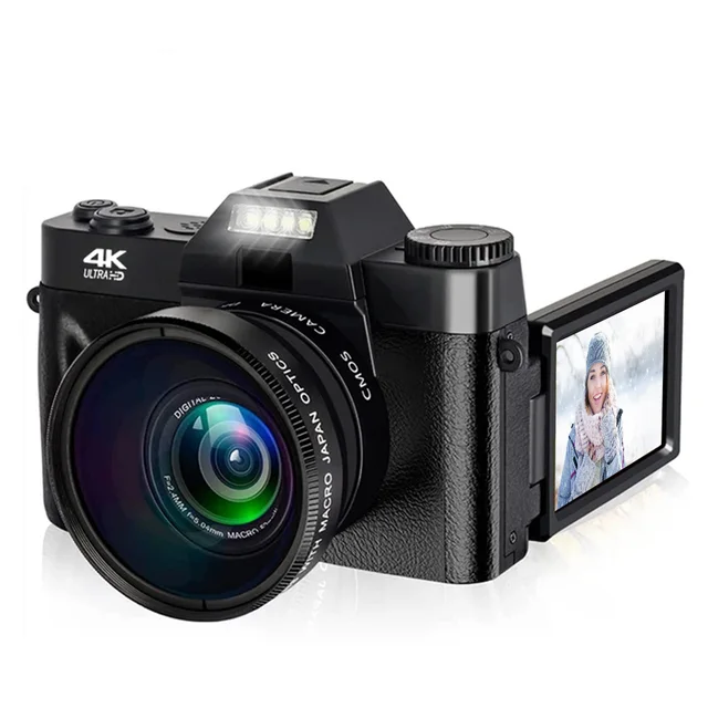 48MP Digital Camera 16X Digital Zoom 4K WIFI Retro Vlog Recorder YouTube 3 "Flip Screen Compact Digital Photography Cameras