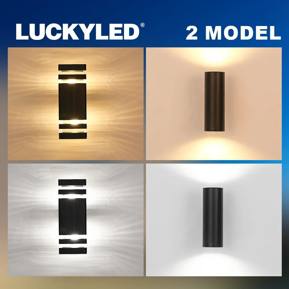 LED Wall Lamp Decor Wall Light LED E27 Bulb Waterproof socket Plastic Sconce Outdoor External Stairs Lights Entrance Fixture