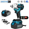 2 in 1 350N.m Electric Brushless Cordless Wrench 1/2 Screwdriver Li-ion Battery Impact Drill Power Tool For Makita 18V Battery 1