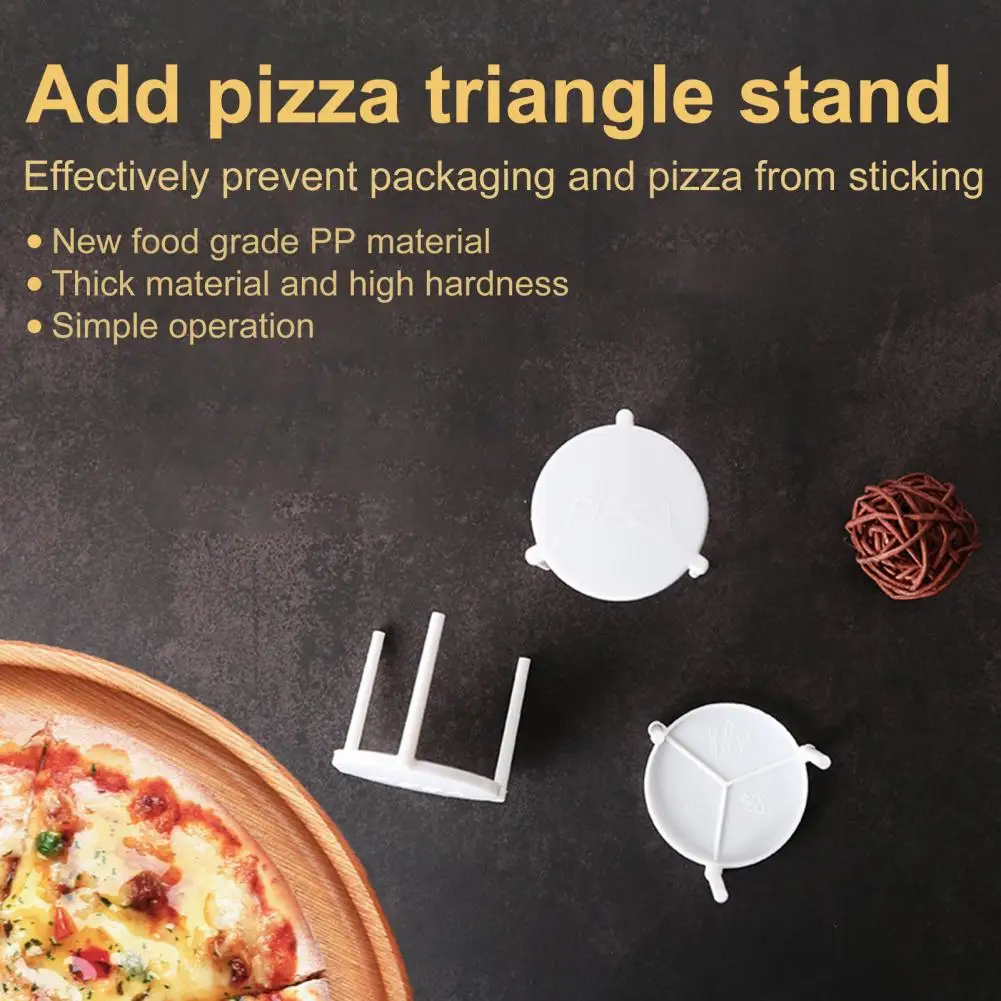100Pcs Pizza Saver Stands Smooth Surface Pizza Stands Anti-Stick Triangle Saver