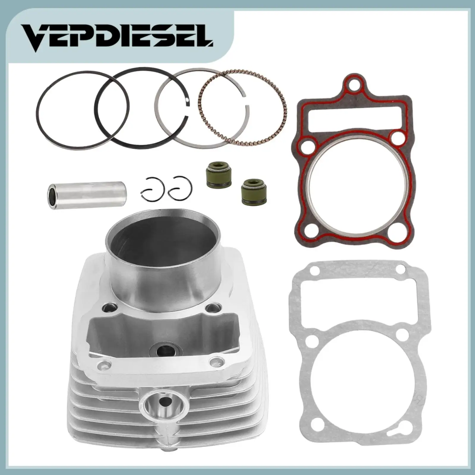 

VEPDIESEL 1Set High-quality 67mm Cylinder piston Big Bore Kit For Italika DM250 250CC Moto Accessories