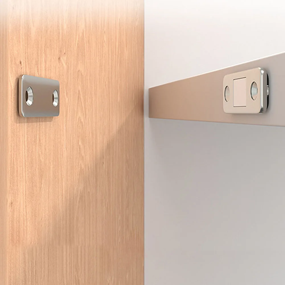 

High Quality Brand New Home Cabinet Door Locks Latches Cabinet Door Suction 4 Sets Attractor Invisible Metal + Magnet