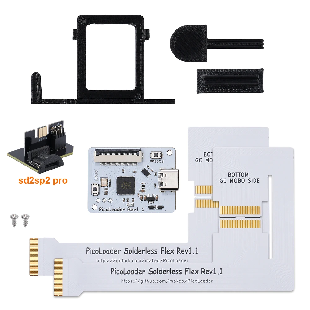 Solderless Rev1.1 PicoLoader Flex Cable Based On Pi Pico RP2040 Support SD2SP2 GC2SD SDGecko For GameCube NGC Console 1