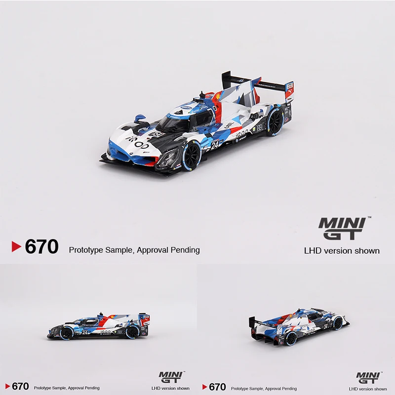 

Модель автомобиля под давлением MINIGT 670 в наличии 1:64 M Hybrid V8 GTP #24 Daytona 24 часа, игрушка