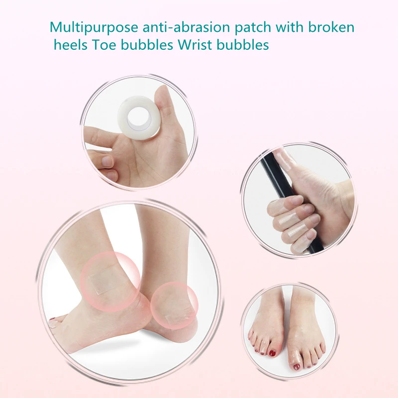 Shoe Cushion Anti-friction High Heel Feet Pads Stick Waterproof First Aid Blister Pedicure Pad Foot Care, 5 M X 2.5 CM Per Roll