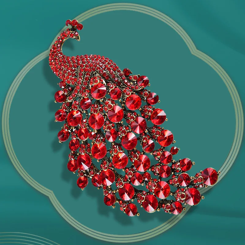 Broche oiseau en or 18 kt, avec émail et brillants