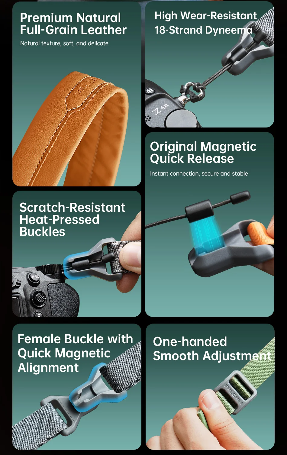Quick Magnetic Buckle Shoulder Strap Camera Strap for Entry-level DSLRs Mirrorle