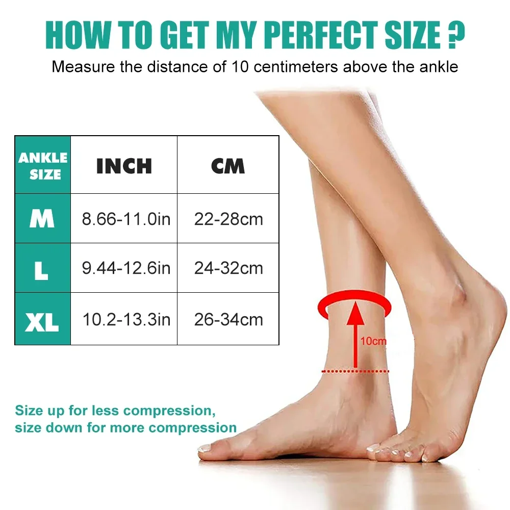 1Pcs Ankle Brace Socks Breathable Ankle Support Comfortable Stabilizer with Compression Wrap Suitable for Men Women Sports