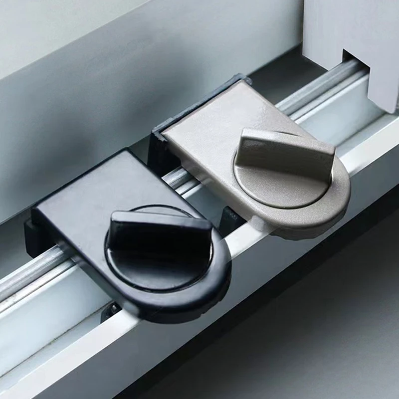 2PCS Sliding Sash Stopper Cabinet Lock Straps Door Security Anti-theft Lock for Window Sliding Doors Baby Kids Child Safety