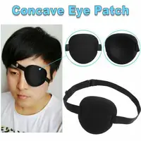 1Pc Single Eye Patch Adult Kids Pirate Concave Eye Patch 3D Adjustable Eyepatch For Right Or Left Eye Pirate Costume Eye Patch 1