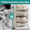 Shoe Storage Cabinet for Entryway with 3 Flip Drawers, Sturdy Wood Hidden Shoe Storage, Freestanding Narrow Slim Shoe Organizer 5