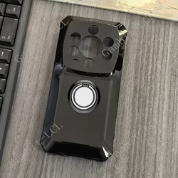 Durable Back Ring Holder Silicone Phone Case - Black for Armor 28 Ultra (Ring Case Black)