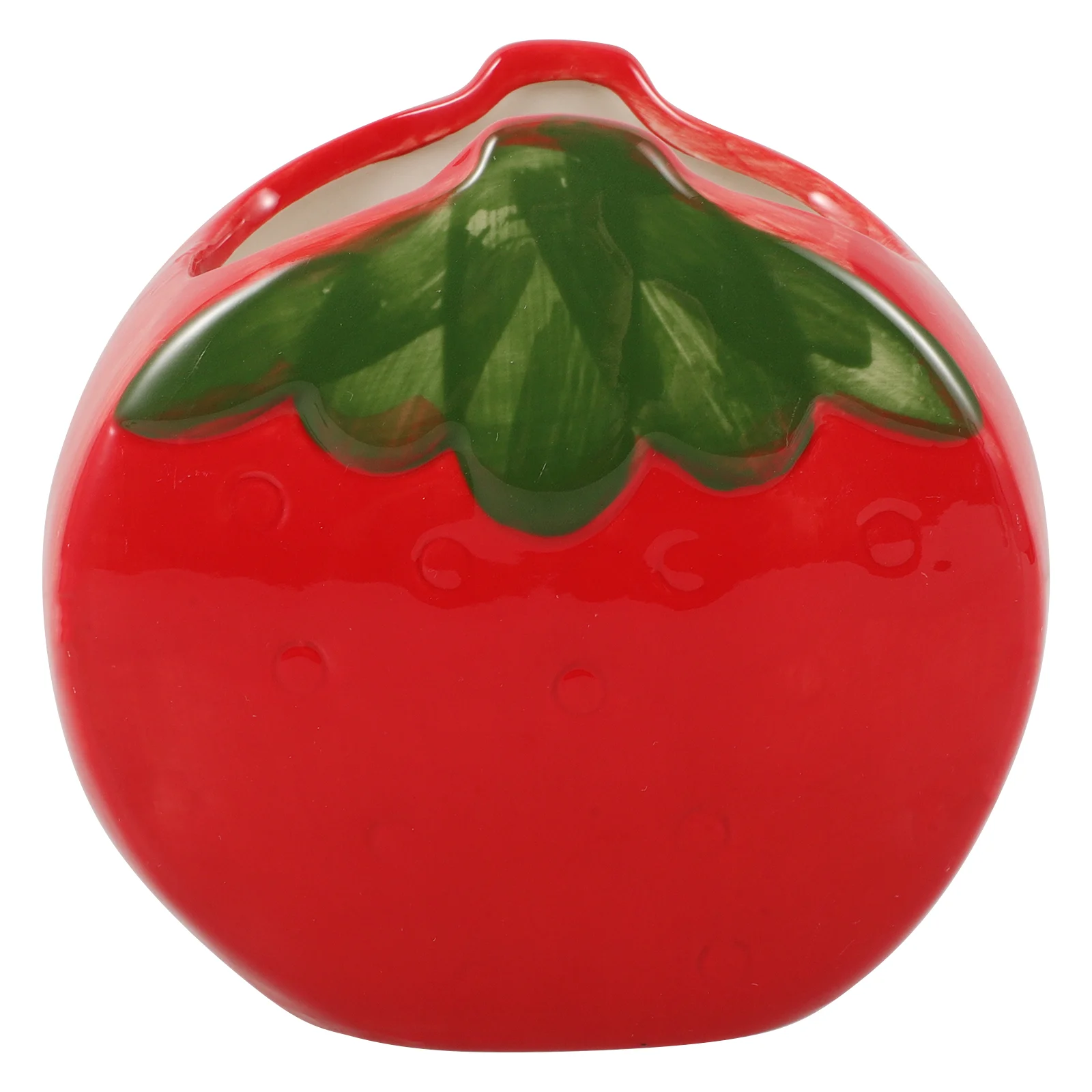

Ceramic Strawberry Pen Holder Pencil Desk Tidy Ceramics Organizer for Storage Classroom Office Bucket Holders