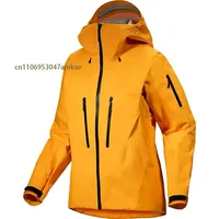 ARC broderie Alpha SV 7th Trois Couches Coupe-Vent Imperméable en Plein Airvestes de Randonnée Hommes Femmes Manteau de Campin