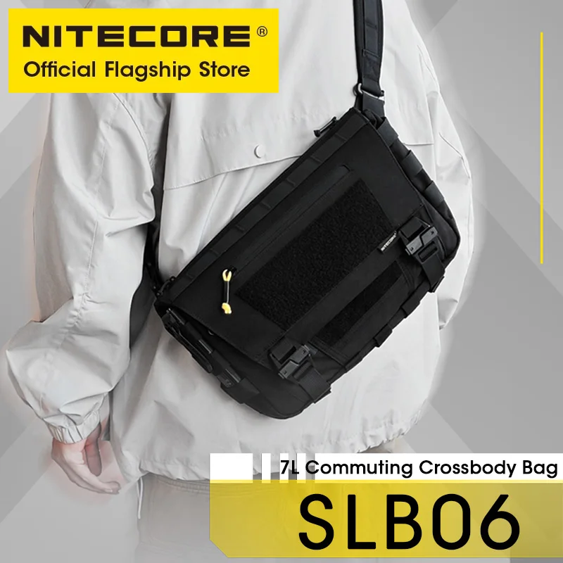 NITECORE SLB06 Commuting Crossbody Bag Black Sling Bag 7L