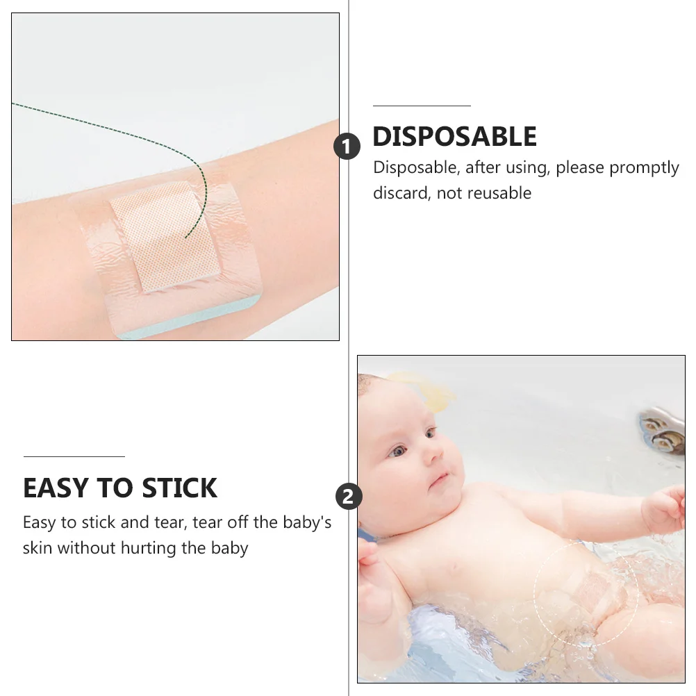 50 Pcs Navel Stickers Gtube Button Covers Breathable Paste Infant Baby Belly Band Swim Supplies Waterproof Patch