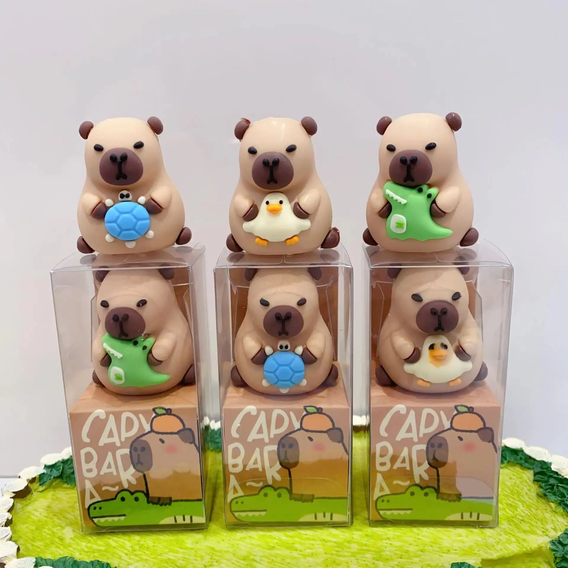 Capybara Creative Cartoon Shape Pencil Sharpener Mini Pencil Cutting Machine Student School Supplies kids Stationery Gift Pencil School Supplies 3Pcs