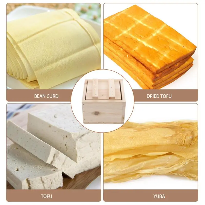1pc Wooden Tofu Making Mold Household Tofu Maker Press Mold Wooden Tofu Press Mold Soybean Curd Maker