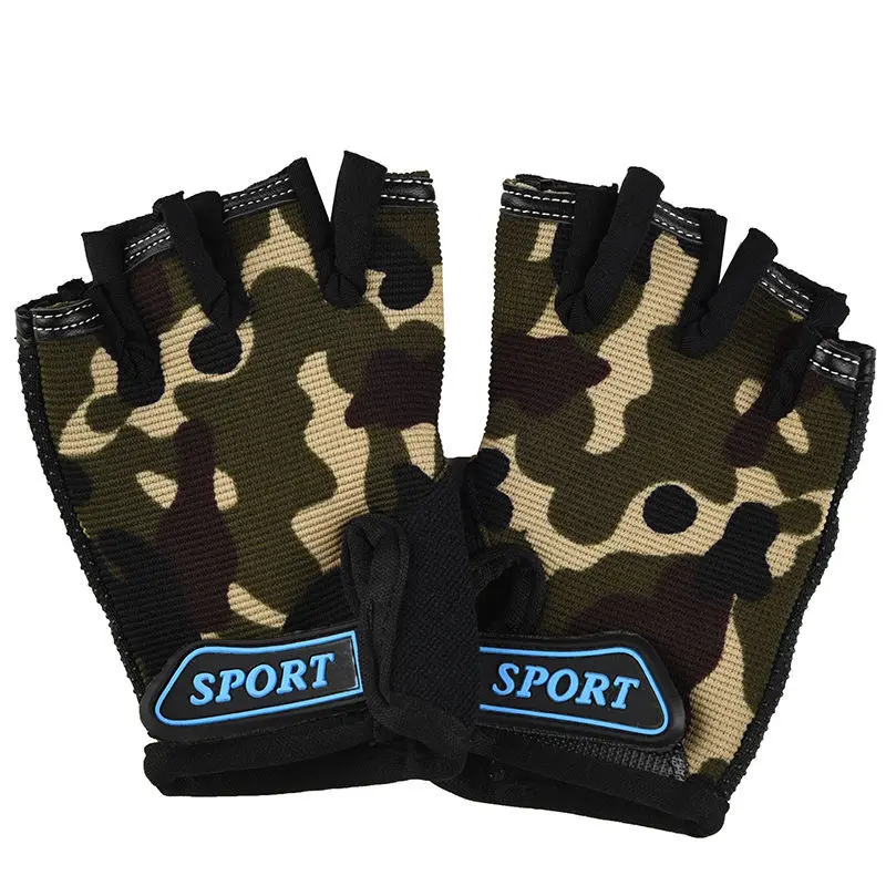 Summer Children Tactical Gloves Cycling Kids Roller Skating Girls Boys Sun Protection Non-Slip Sports Gloves 4 To 7 Years Old 4