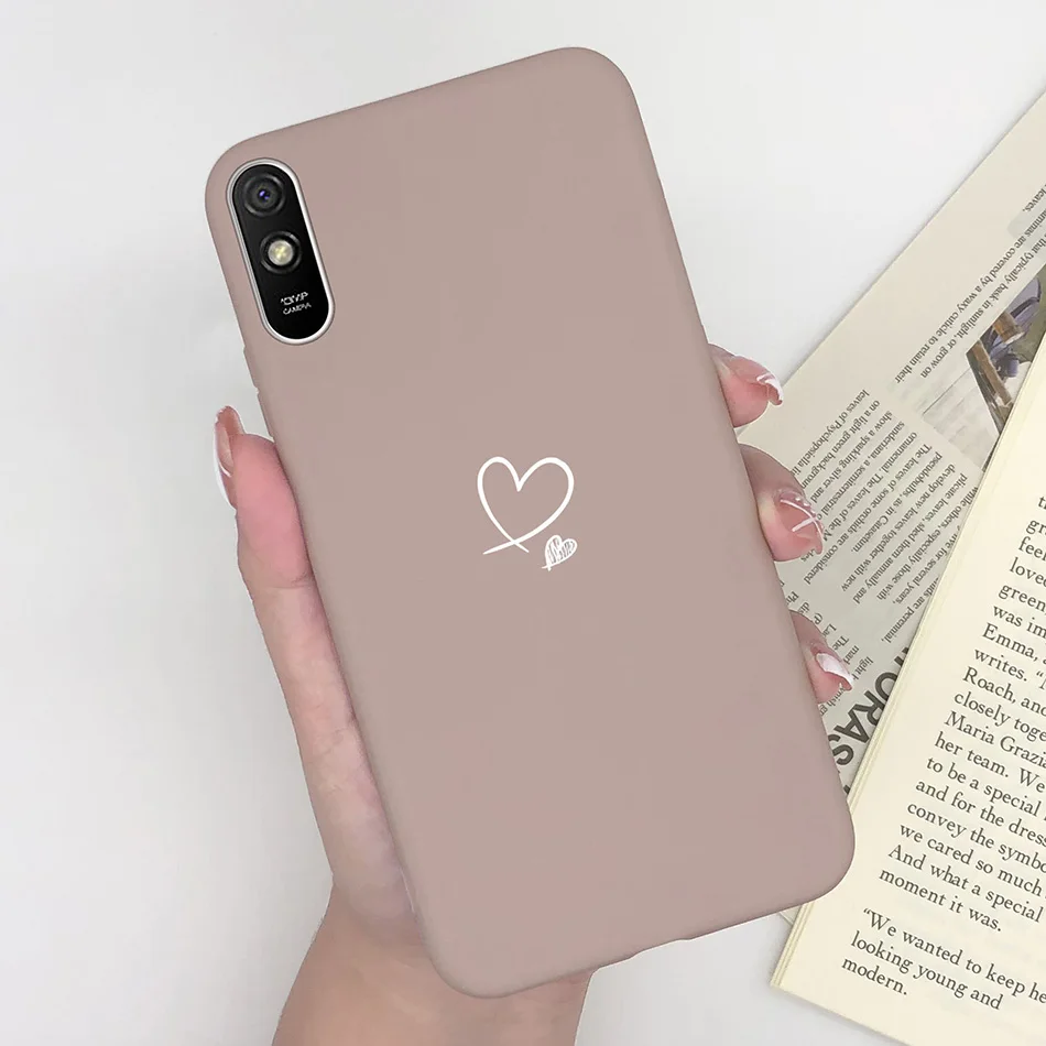 Fashionable Butterfly Heart Pattern Silicon Phone Cover for Xiaomi Redmi 9 Series