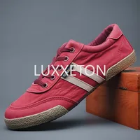2024 Autumn New Men's Low Top Canvas Shoes Korean Edition Classic Student Casual Flat Bottom Lacing Breathable Board Shoes 1