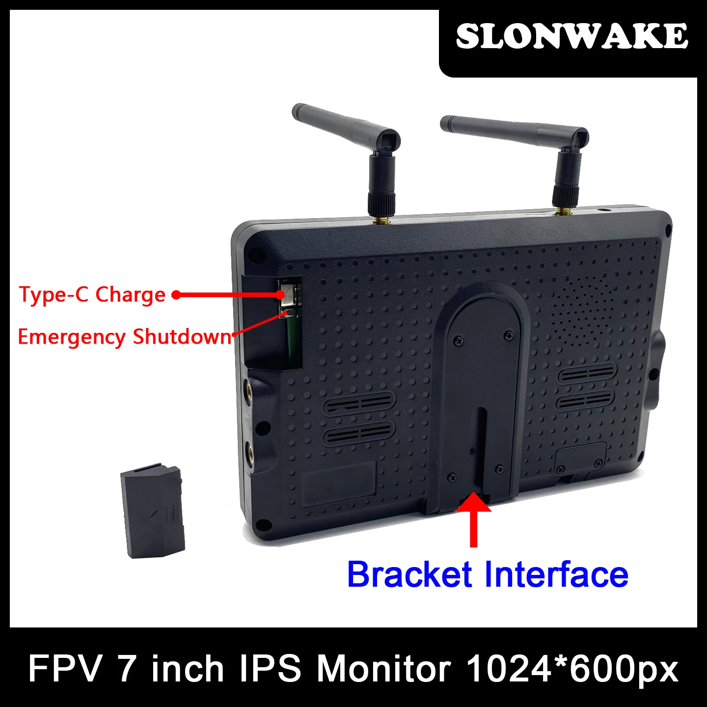 RXCR1 7" FPV Moniteur 1024x600 5.8G 56CH Diversité Récepteur Batterie 3000mAh