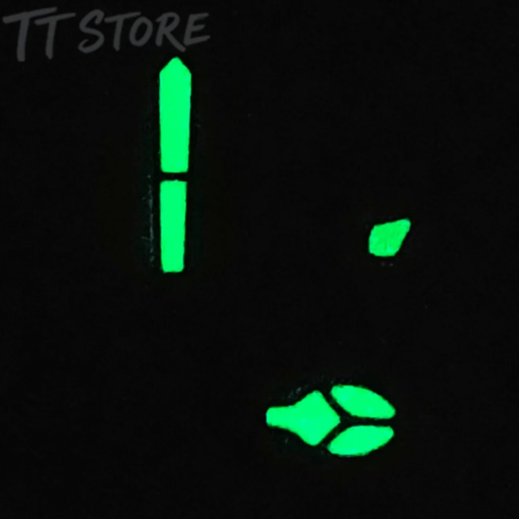 Black, Rose Gold, Silver, and Gold Watch Hands with C3 Green Luminous Finish